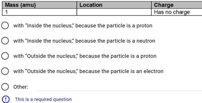 Particles subatomic atom recall direction