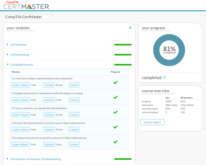 Comptia certmaster ce security+ domain 1 answers